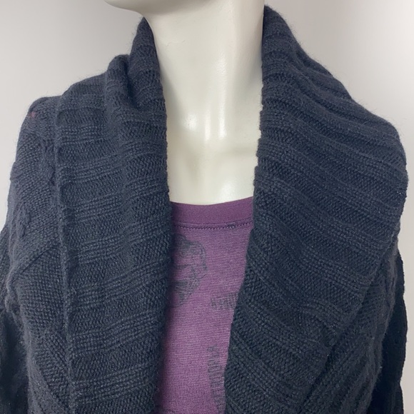 Vince Black Wool/Cashmere/Alpaca Shawl Collar Textured Cardigan Size XS - Picture 2 of 10